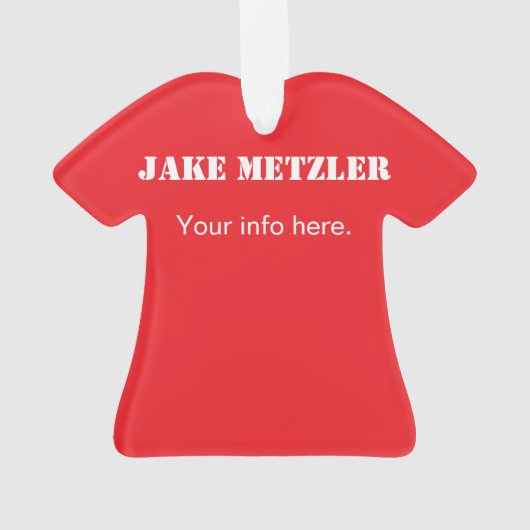 Creëer uw eigen kerstfeest- of feestdag-sieraad ornament (achterkant)