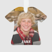 Creëer uw eigen kerstfeest- of feestdag-sieraad ornament (voorkant)