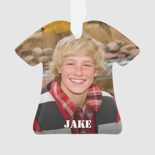 Creëer uw eigen kerstfeest- of feestdag-sieraad ornament (voorkant)