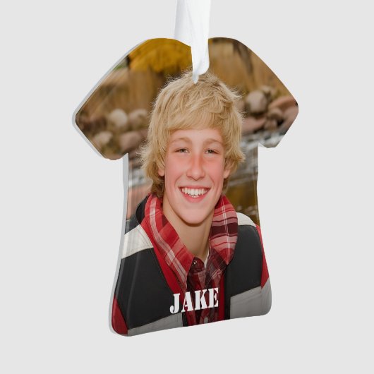 Creëer uw eigen kerstfeest- of feestdag-sieraad ornament (voorkant)