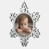 Creëer uw eigen kerstfeest- of feestdag-sieraad tin sneeuwvlok ornament (Rechts)