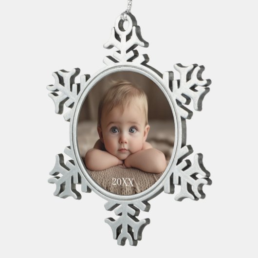 Creëer uw eigen kerstfeest- of feestdag-sieraad tin sneeuwvlok ornament (Rechts)