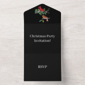 Creëer Uw eigen kerstfeest RSVP Black All In One Uitnodiging (Binnen)