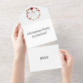 Creëer Uw eigen kerstfeest RSVP White All In One Uitnodiging (Afscheurbaar)