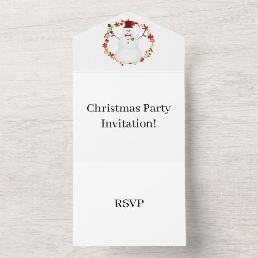 Creëer Uw eigen kerstfeest RSVP White All In One Uitnodiging (Binnen)