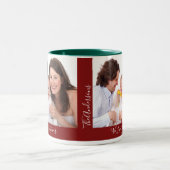 Creëer Uw eigen kerstfeestdag 2 Foto's Tweekleurige Koffiemok (Center)