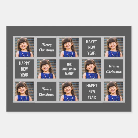 Creëer Uw eigen kerstfeestdag met foto's Inpakpapier Vel (Voorkant 2)