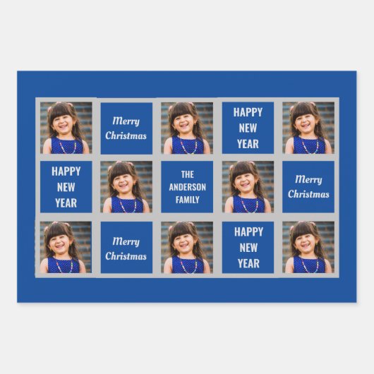 Creëer Uw eigen kerstfeestdag met foto's Inpakpapier Vel (Voorkant 3)