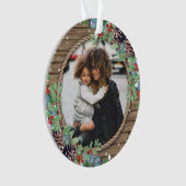 Creëer Uw eigen kerstfeestdag voor foto's op maat Ornament (voorkant)