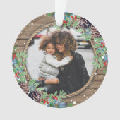 Creëer Uw eigen kerstfeestdag voor foto's op maat Ornament (voorkant)