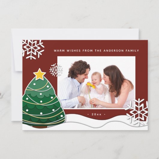 Creëer Uw eigen kerstfoto Foto Feestdagenkaart (Voorkant)