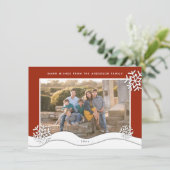 Creëer Uw eigen kerstfoto Foto Feestdagenkaart (Staand voorkant)