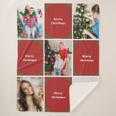 Creëer uw eigen kerstfotocollage sherpa deken (Voorkant)