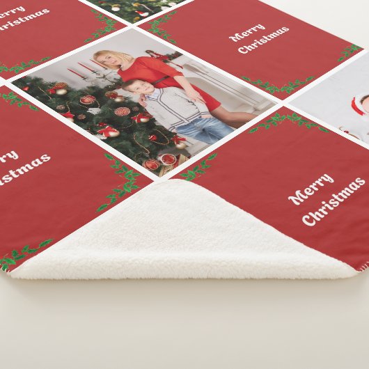 Creëer uw eigen kerstfotocollage sherpa deken (3/4)