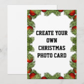 CREËER UW EIGEN KERSTFOTOKAART FEESTDAGENKAART (Voorkant / Achterkant)