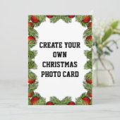 CREËER UW EIGEN KERSTFOTOKAART FEESTDAGENKAART (Staand voorkant)