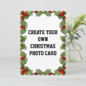 CREËER UW EIGEN KERSTFOTOKAART FEESTDAGENKAART (Staand voorkant)