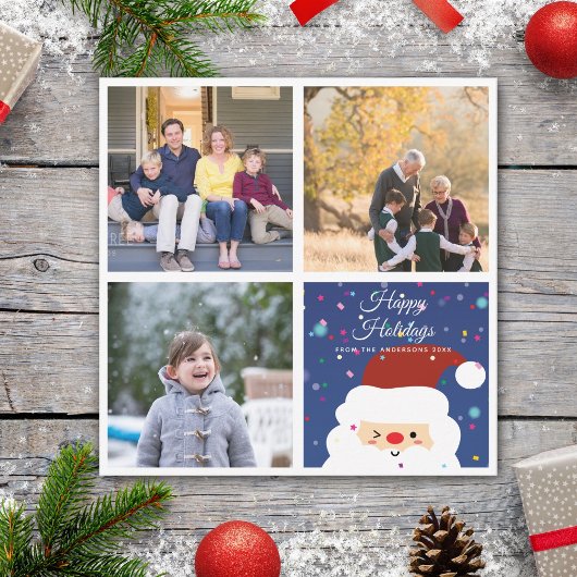 Creëer Uw eigen kerstfoto's voor uw eigen familie Feestdagenkaart