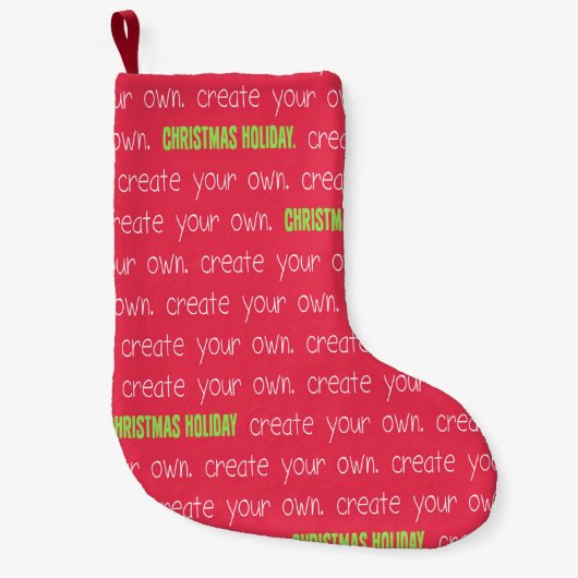 Creëer Uw eigen kerstkerstcadeautjes stoppen Kleine Kerstsok (Voorkant)