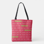 Creëer Uw eigen kerstkerstcadeautjes stoppen Tote Bag (Achterkant)