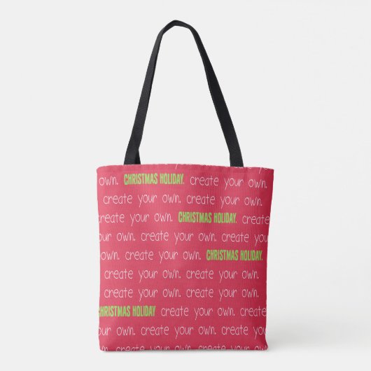 Creëer Uw eigen kerstkerstcadeautjes stoppen Tote Bag (Achterkant)
