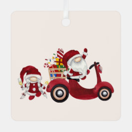 Creëer uw eigen kerstkerstkerstscooter gnoom metalen ornament