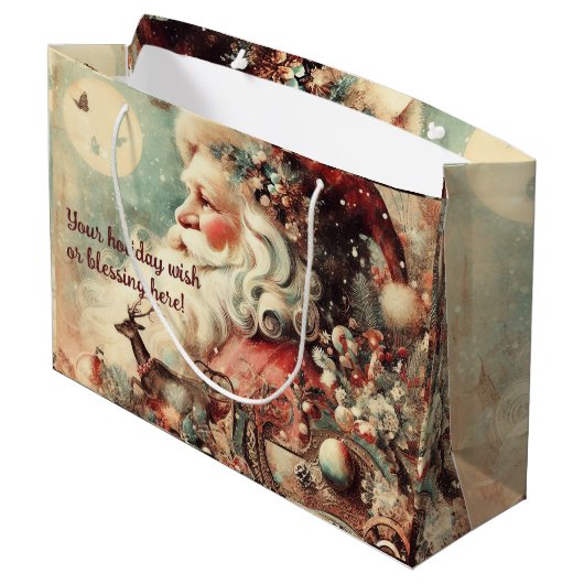 Creëer Uw eigen  Kerstman & Decoraties Groot Cadeauzakje (Achterkant Gekanteld)