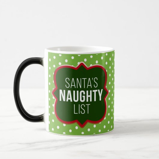 Creëer Uw Eigen Kerstman's Ondeugende Lijst Magische Mok (Links)
