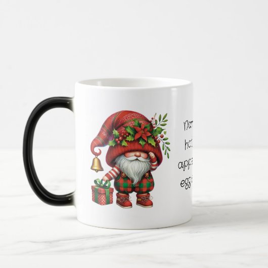 Creëer Uw eigen kerstplaid Gnome Poinsettias Magische Mok (Links)