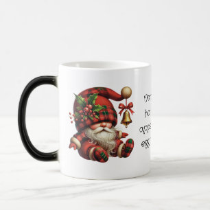 Creëer Uw eigen kerstplaid Gnome Santa Magische Mok