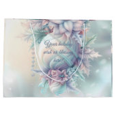 Creëer Uw eigen kerstpunsettias Ornament Groot Cadeauzakje (Achterkant)