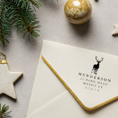 Creëer Uw eigen kerstrendier familieadres Rubberstempel