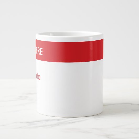 Creëer Uw eigen kerstSjabloon Jumbo Mok (Voorkant)