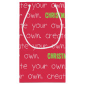 Creëer uw eigen kersttas ontwerp! klein cadeauzakje (Achterkant)