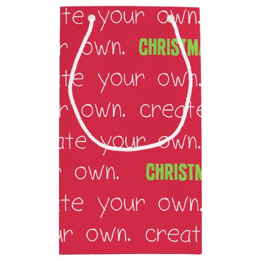 Creëer uw eigen kersttas ontwerp! klein cadeauzakje (Achterkant)