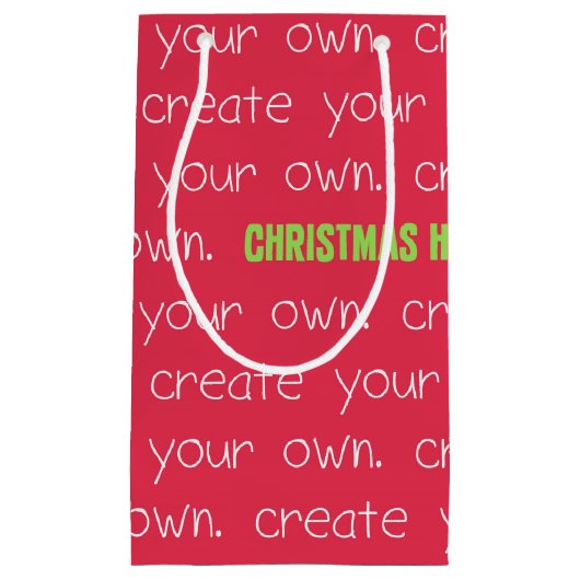 Creëer uw eigen kersttas ontwerp! klein cadeauzakje (Voorkant)