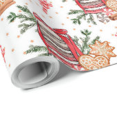 Creëer uw eigen kersttraktaties wit cadeaupapier (Rol Hoek)