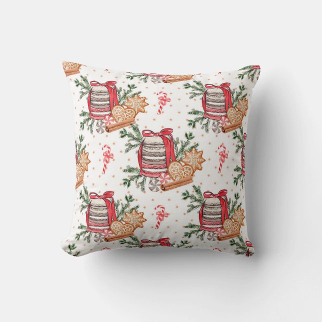 Creëer uw eigen kersttraktaties wit kussen (Voorkant)