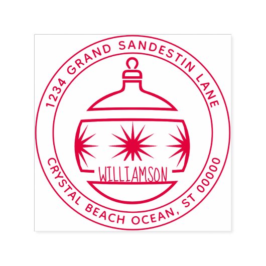 Creëer Uw eigen kerstversieradres voor kerstversie Zelfinktende Stempel (Design)