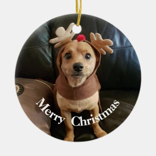 Creëer uw eigen kerstversiering keramisch ornament (Voorkant)