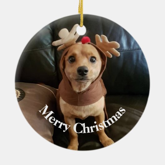 Creëer uw eigen kerstversiering keramisch ornament (Achterkant)