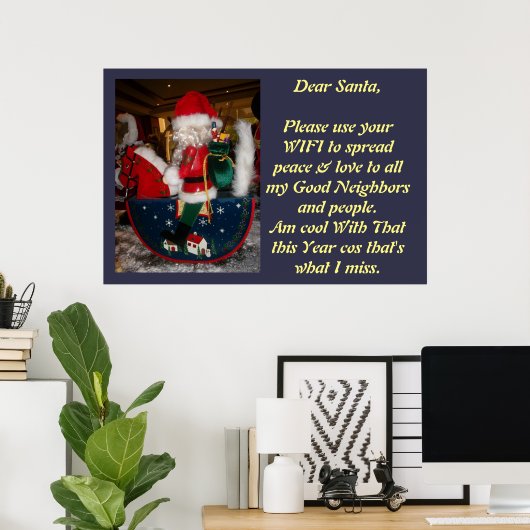 Creëer Uw eigen kerstwens voor het WIFI-Poster Poster (Thuiskantoor)