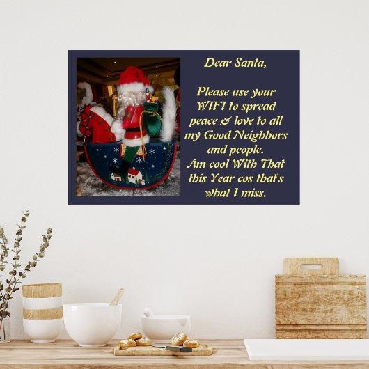 Creëer Uw eigen kerstwens voor het WIFI-Poster Poster (Keuken)