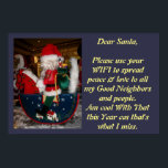 Creëer Uw eigen kerstwens voor het WIFI-Poster Poster<br><div class="desc">Creëer Your Own Christmas WiFi Poster: Spread Peace & Love Dear Santa, Gebruik alsjeblieft je WiFi om rust en liefde te verspreiden naar al mijn Goede Buren en mensen. Dit jaar vind ik dat prima, want dat mis ik het meest. Van Secret Santa grappen tot letters en cartoons, is het...</div>