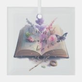 Creëer uw eigen keuken heks spreuk boek glas ornament (Voorkant)