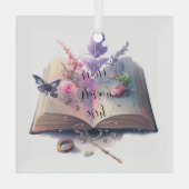 Creëer uw eigen keuken heks spreuk boek glas ornament (Achterkant)