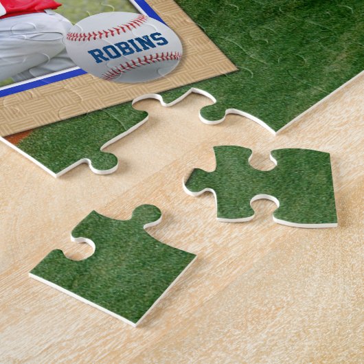 Creëer Uw eigen Kinder Baseball Card Sportcollage Legpuzzel (Zijkant)