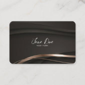 Creëer uw eigen klassieke gouden lint zwart visitekaartje (Voorkant)