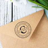Creëer Uw eigen klassieke monogram retouradres Rubberstempel