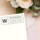 Creëer Uw eigen klassieke monogram retouradres Rubberstempel